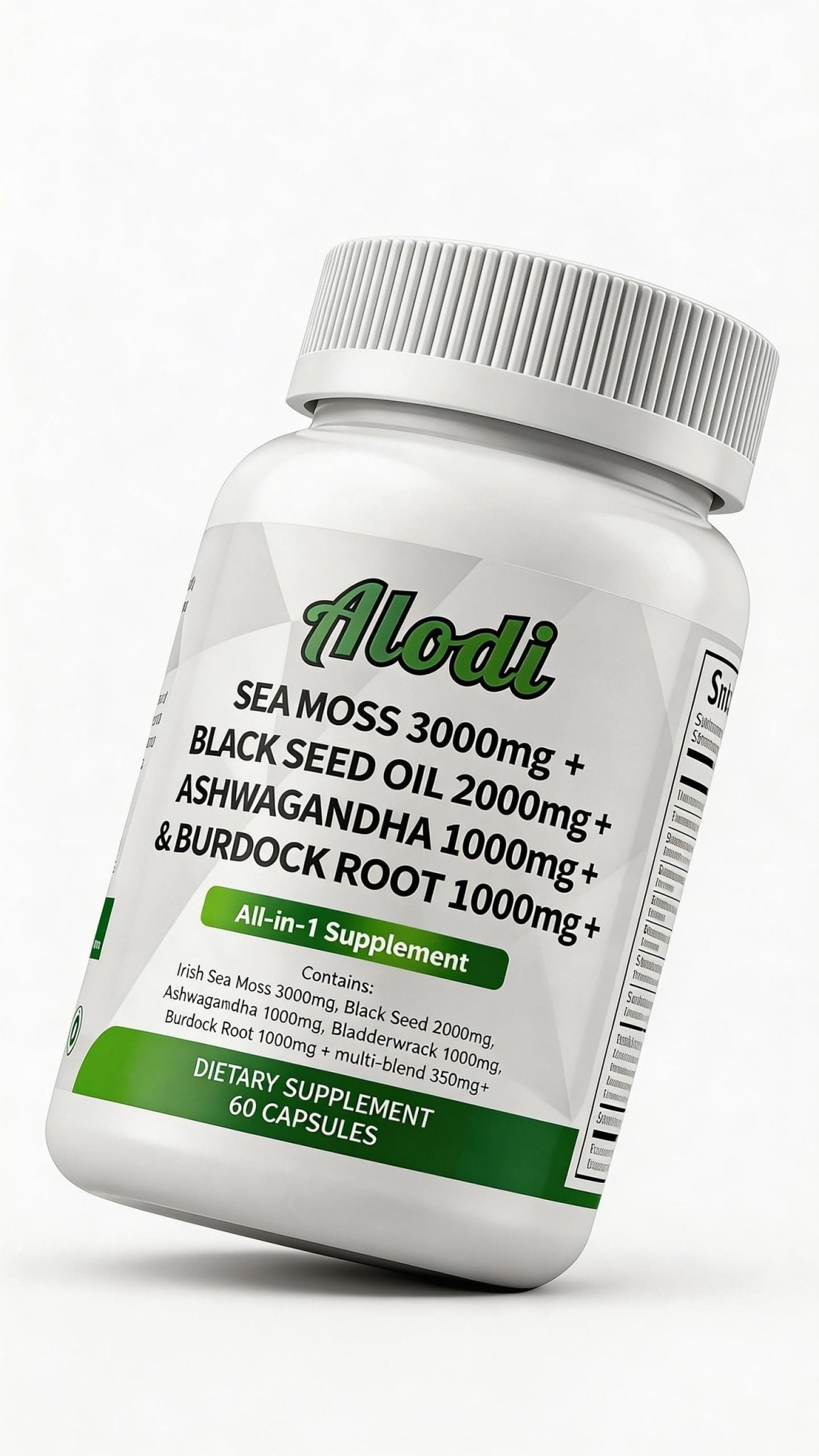 ALODI Super Seaweed Blend Supplement - Contains KSM-66 Ashwagandha, Black Seed Oil, Burdock Root, Kelp, Supports Digestion, Sleep, and Immune Health - dailyvitalstore