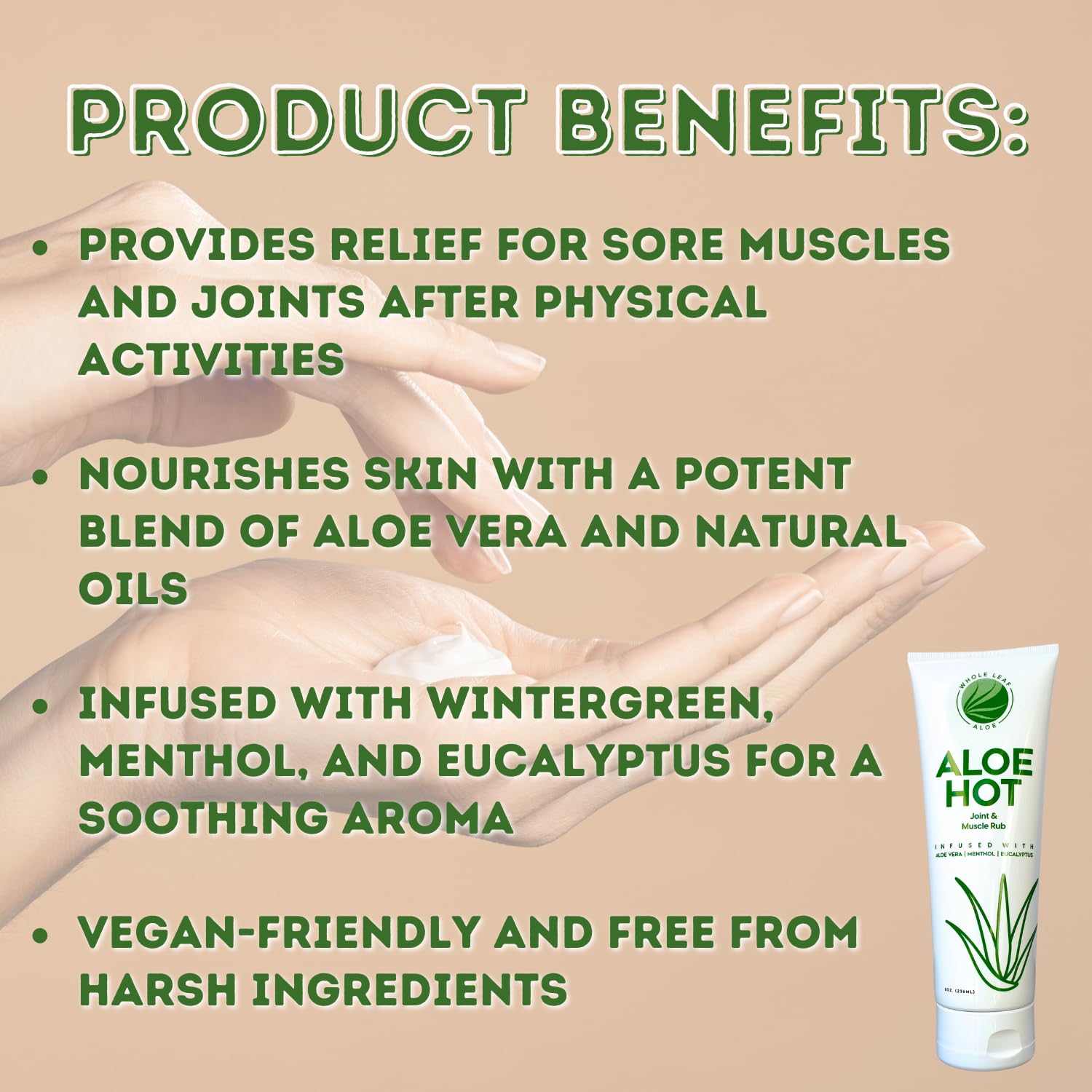 Aloe Hot Joint & Muscle Rub (8oz) - dailyvitalstore