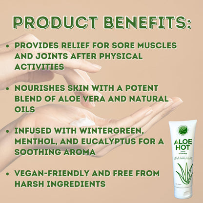 Aloe Hot Joint & Muscle Rub (8oz) - dailyvitalstore