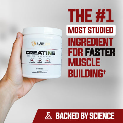 ALPHA LION Creatine Monohydrate Powder, 5000mg Per Serving (5g), Supports Muscle Strength, Power, Athletic Performance, Pure Creatina Monohydrata - dailyvitalstore