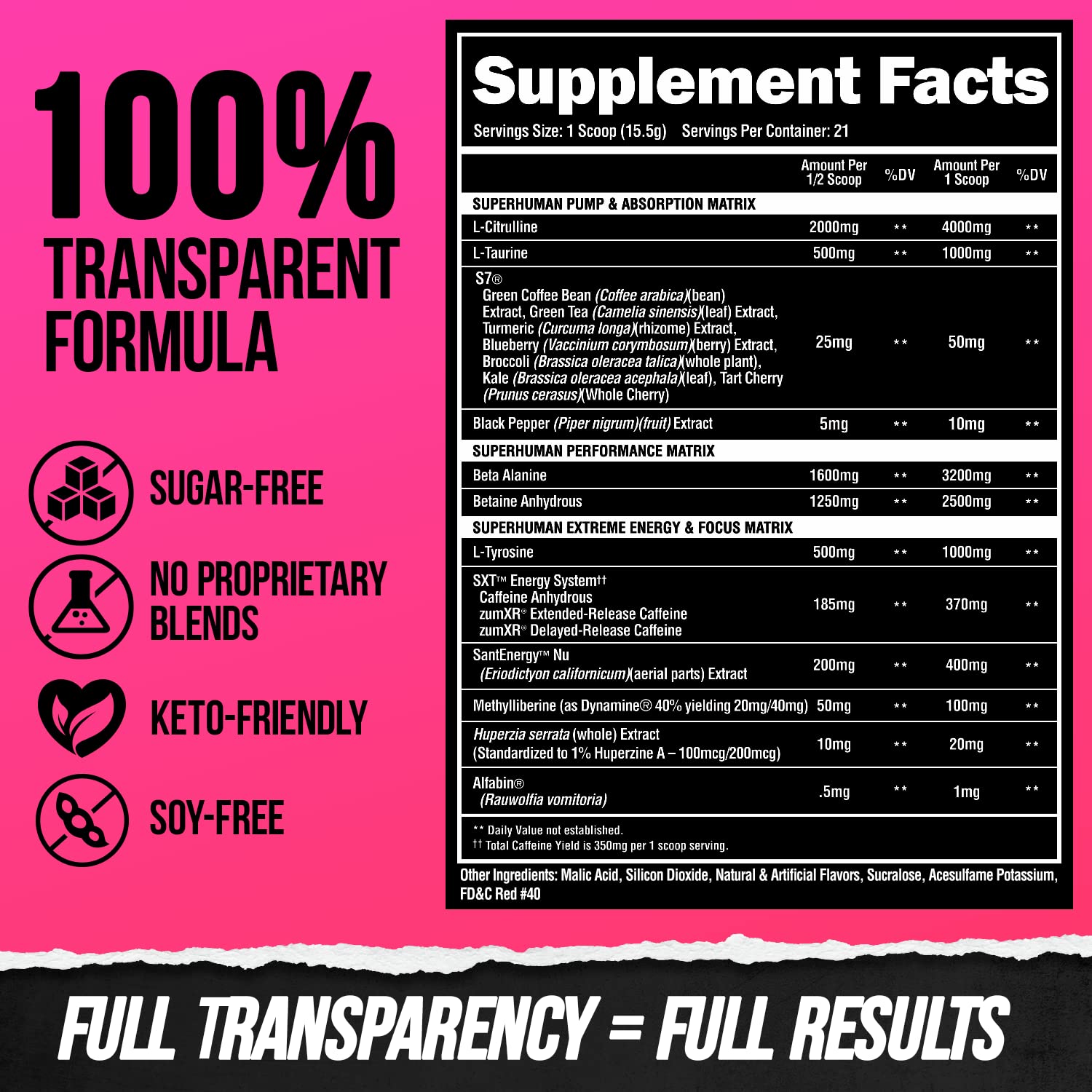 ALPHA LION Superhuman Extreme High Stim Pre Workout Powder, Beta Alanine, L-Taurine & 356mg Tri-Source Caffeine for Sustained Energy, Nitric Oxide & Citrulline for Pump (21 Servings, Slaughtermelon) - dailyvitalstore