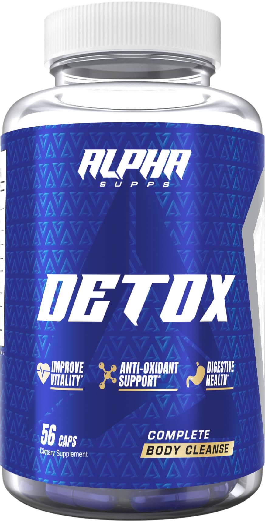 Alpha Supps Detox 14 Day Full Body Cleanse & Gut Support - Natural Detoxify Formula for Women & Men with Cascara Sagrada, Psyllium Husk & Senna Leaf - dailyvitalstore