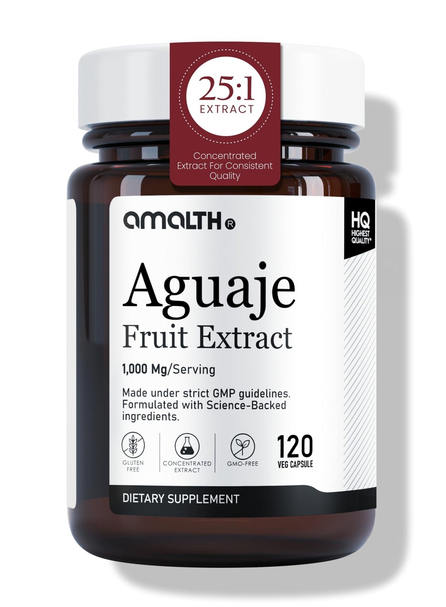 Amalth Aguaje Curves Capsule for Women 1000 mg- Extra Strength from Peru Natural Supplements- 120 Capsules Non- GMO Premium Quality Pills - dailyvitalstore