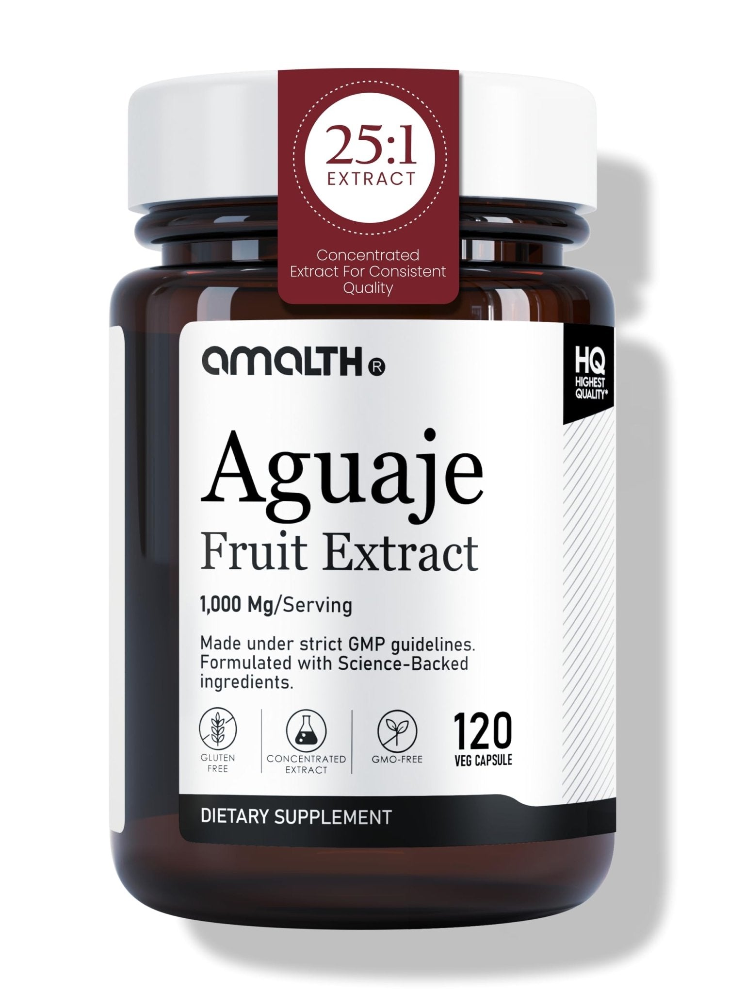 Amalth Aguaje Curves Capsule for Women 1000 mg- Extra Strength from Peru Natural Supplements- 120 Capsules Non- GMO Premium Quality Pills - dailyvitalstore