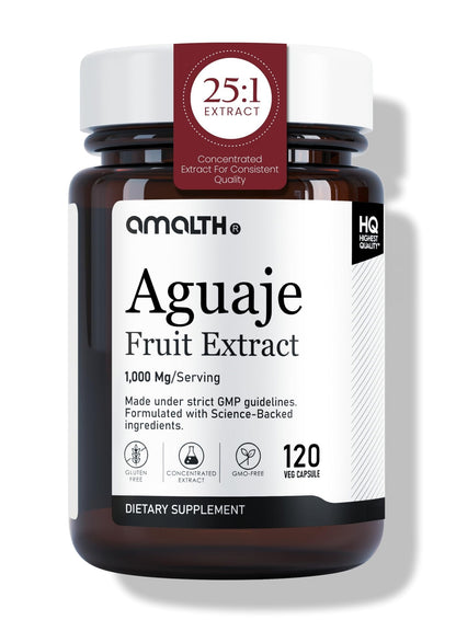 Amalth Aguaje Curves Capsule for Women 1000 mg- Extra Strength from Peru Natural Supplements- 120 Capsules Non- GMO Premium Quality Pills - dailyvitalstore