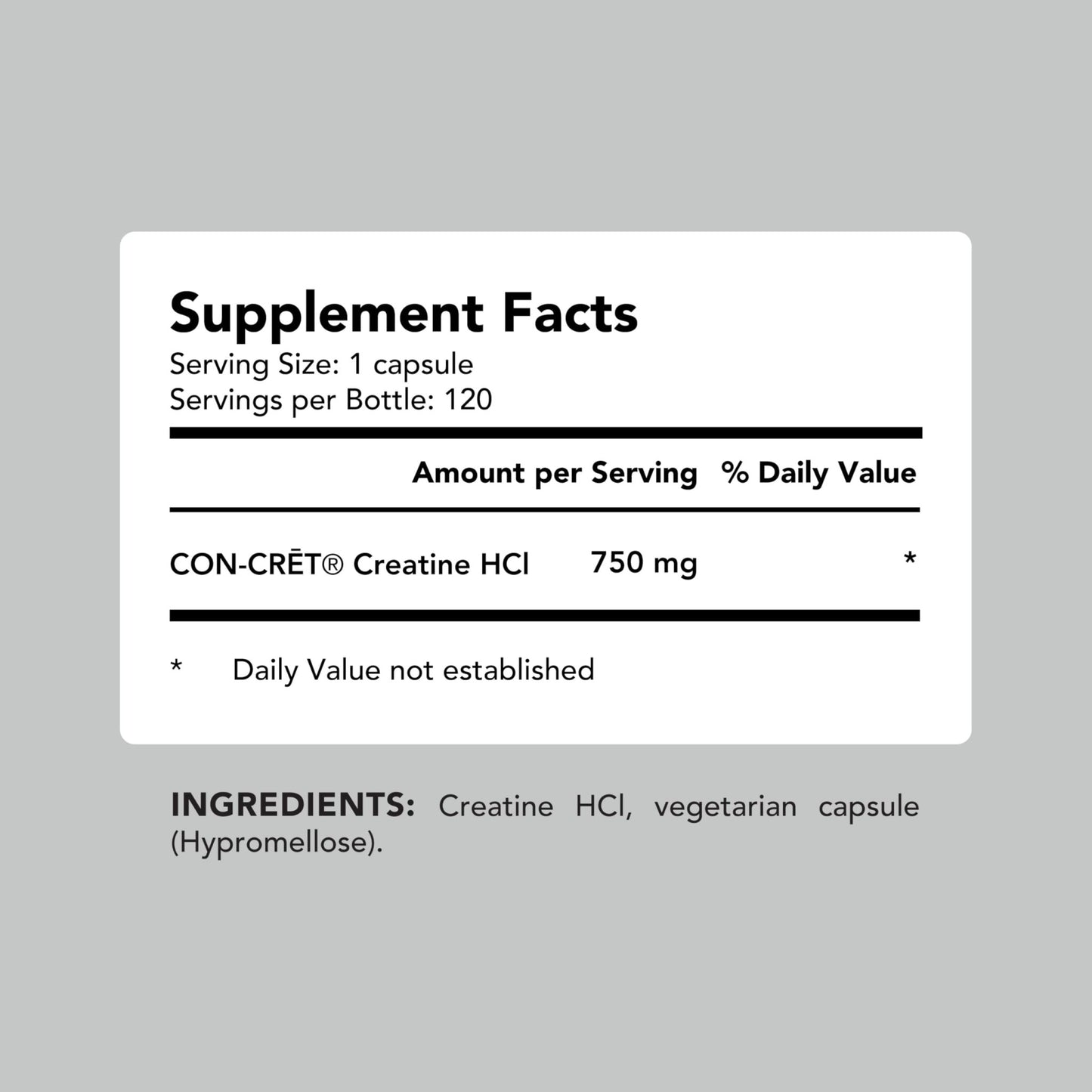 AMANDEAN Creatine HCl Pills. American Made CON-CRET. 120 Capsules. 7X Concentrated. No Bloat. Muscle, Energy, Cognitive, Recovery Support for Men & Women. Gluten Free, Non-GMO. - dailyvitalstore