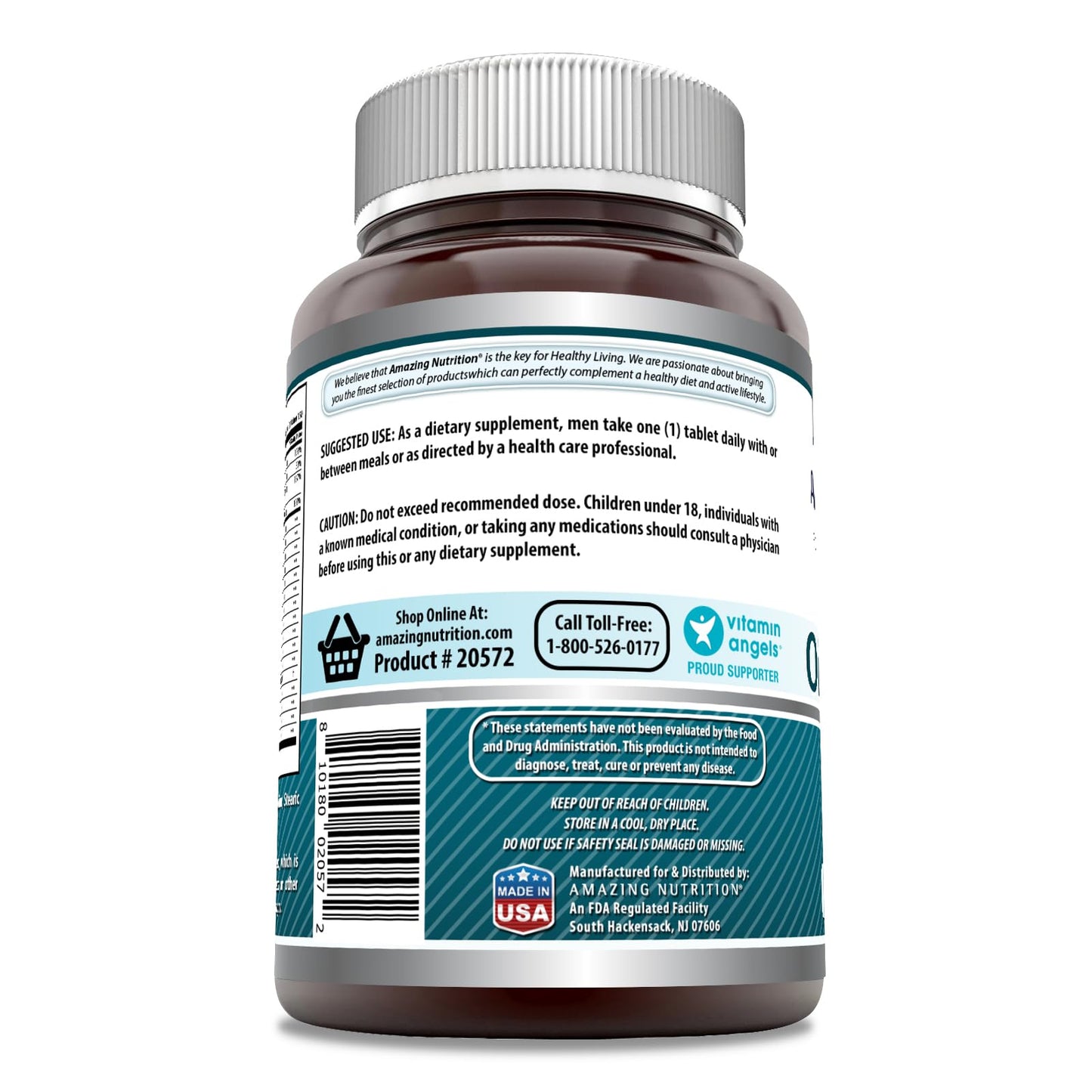 Amazing Formulas Men's One Multivitamin Supplement | Food Based | 150 Tablets | Perfect Blend of Vitamins, Minerals & Probiotics | Non-GMO | Gluten-Free | Made in USA - dailyvitalstore