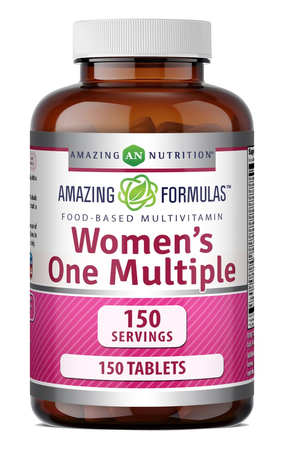 Amazing Formulas Women's One Multivitamin | Food Based | 150 Tablets, 5 Month Supply | Complete Blend of 40 Vitamins, Minerals & Probiotics Supplements | Non-GMO | Gluten-Free | Made in USA - dailyvitalstore