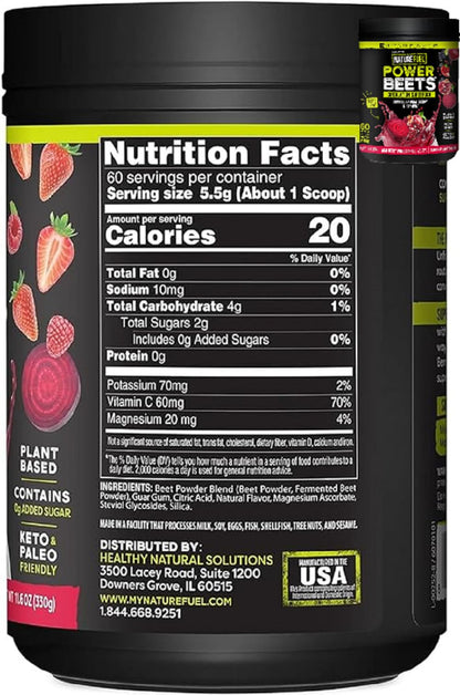 Amazing Grass Greens Blend Superfood: Super Greens Powder Smoothie Mix for Boost Energy, 60 Servings & Nature Fuel Power Beets Powder, Beet Root Powder, Support Natural Energy, 60 Servings - dailyvitalstore