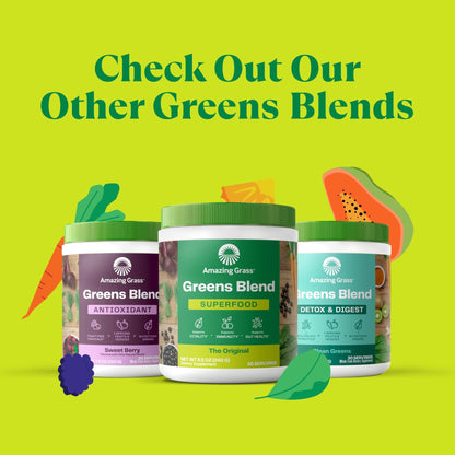 Amazing Grass Kidz Superfood: Organic Greens, Fruits, Veggies, Beet Root Powder & Probiotics for Healthy Kids, Berry Blast, 30 Servings - dailyvitalstore