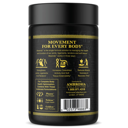 Ambrosia Mwendo - Joint & Ligament Repair | Strengthen Tendons & Increase Soft Tissue Extensibility | Muscle Soreness, & Recovery Time with BioCell Collagen | 90 Veggie Capsules - dailyvitalstore