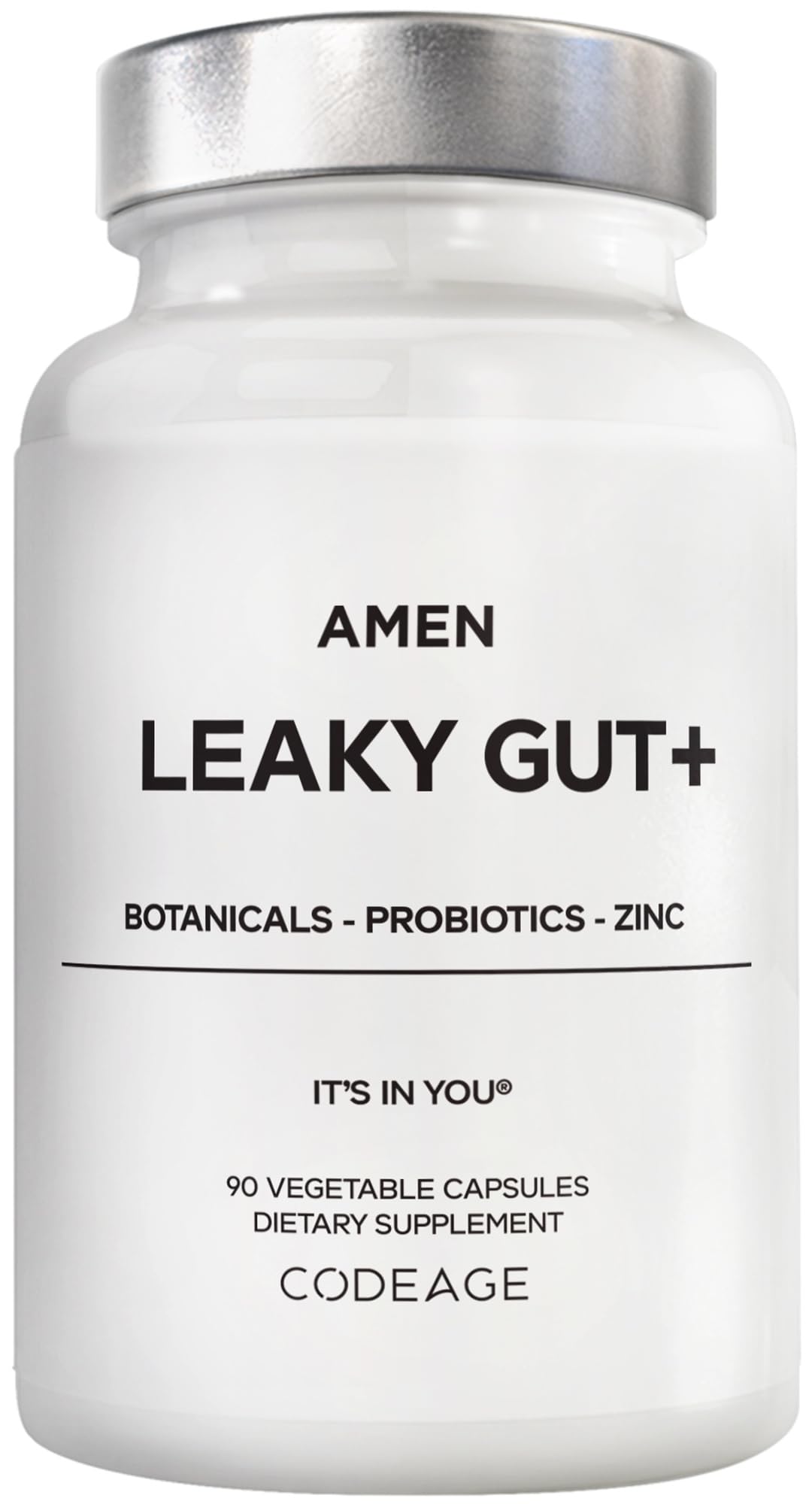 Amen Leaky Gut Supplement - Advanced Formula with Bioavailable L Glutamine, Zinc, Turmeric, DGL Licorice Root - Marshmallow Root - Probiotics & Fermented Prebiotics - dailyvitalstore