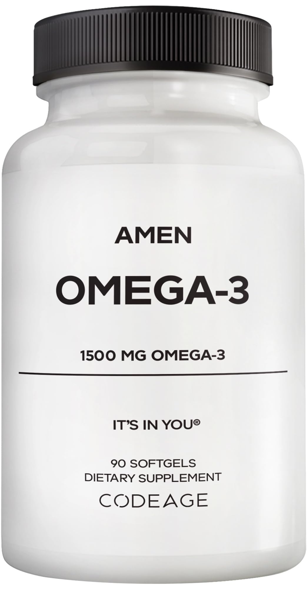 Amen Omega-3 Supplement - 1500mg High-Potency Daily Omega 3 - EPA and DHA Fatty Acids Fish Oil - 45-Day Supply - Fatty Acid Supplements - Fish Oil Pills - dailyvitalstore