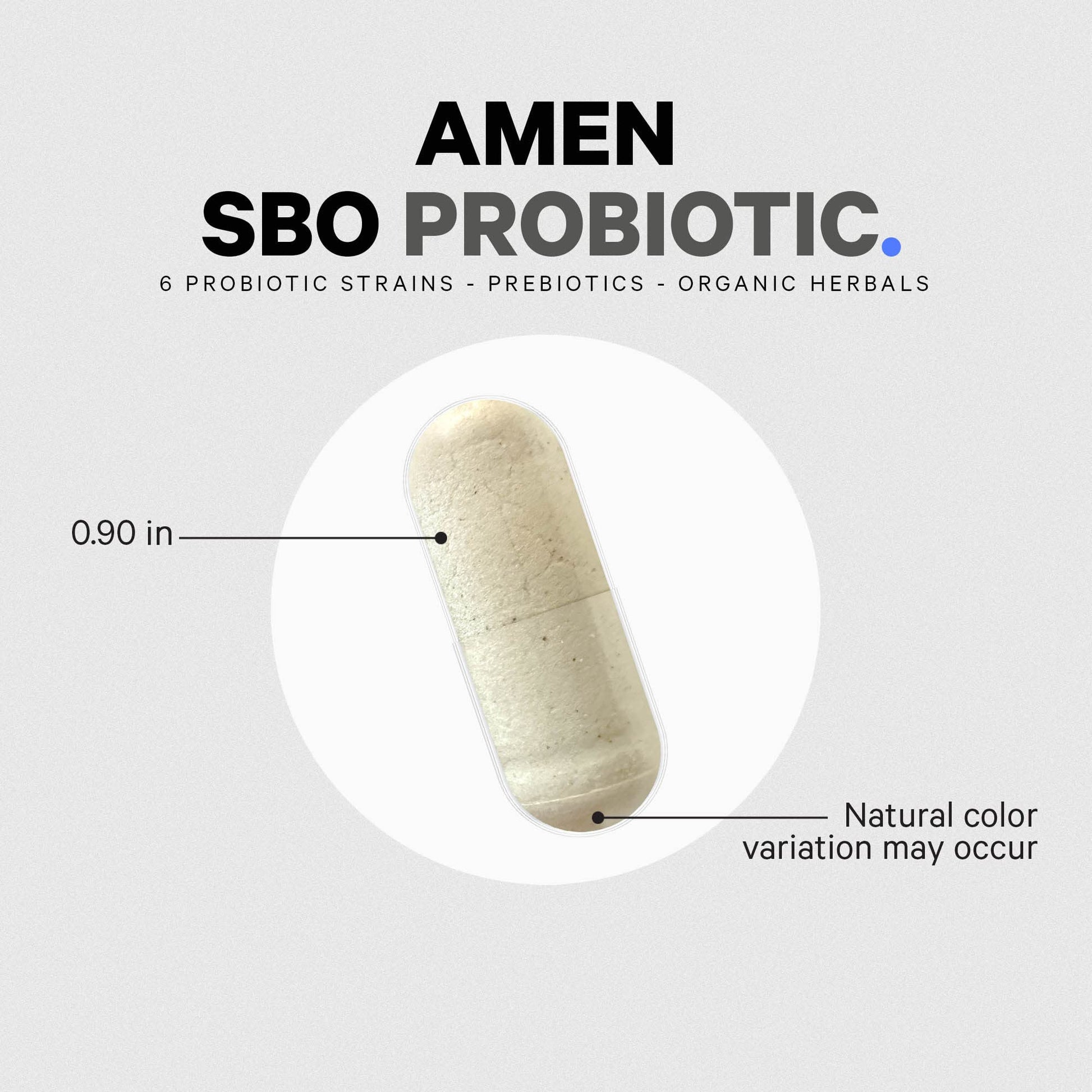 Amen Probiotics Supplement, SBO Probiotic and Organic Prebiotics, 50 Billion CFUs, Shelf Stable, No Refrigeration Required, Flora Daily Probiotic Formula for Women & Men - dailyvitalstore