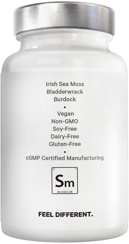 Amen Sea Moss Supplement - 1000mg Organic Irish Sea Moss, Bladderwrack, Burdock - Vitamin C, Aloe Vera, Black Pepper - Seaweed Superfood, Vitamins, Minerals, and Antioxidants - Non-GMO - 90 Capsules - dailyvitalstore
