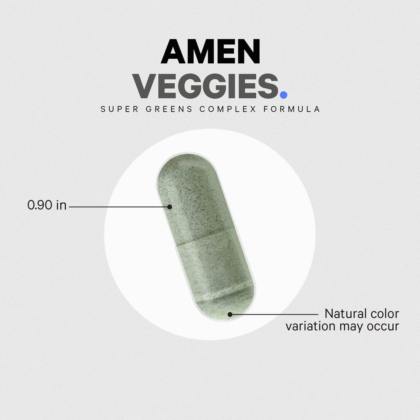 Amen Veggies, Daily Veggies Vitamins Supplement, Vegetables Vegan Blend & Whole-Food Raw Greens Multivitamin Capsules, Mushroom Complex, Superfood, Minerals, Green Vegetable Nutrients, Non-GMO, 90 ct - dailyvitalstore