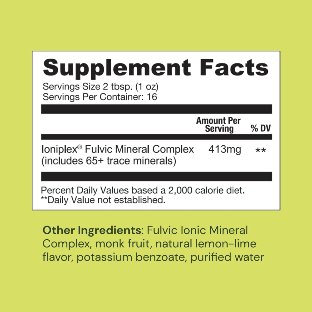 Ameo Life Fulvic Acid & Mineral Complex – Cellular Support, Detox, Collagen Boost – Promotes Skin, Hair, Nail Growth & Energy – Vegan, Gluten-Free, Non-GMO, Made in the USA -16 OZ - dailyvitalstore