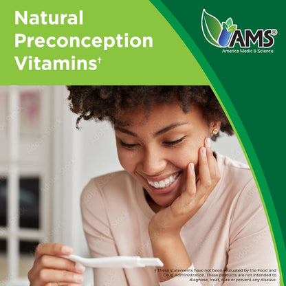 America Medic & Science WFS Plus Fertility Supplements for Women (90 Capsules) Supports Ovulatory Health | Natural Preconception Vitamins, Reproductive Aid, with D-Chiro Inositol, DHA |15-Day Supply. - dailyvitalstore