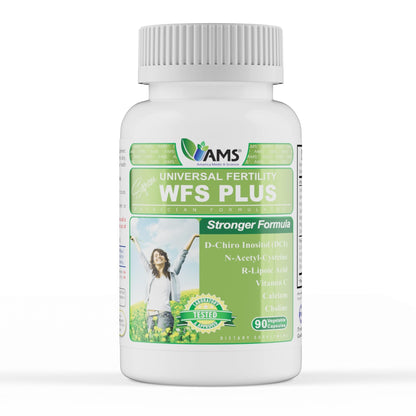 America Medic & Science WFS Plus Fertility Supplements for Women (90 Capsules) Supports Ovulatory Health | Natural Preconception Vitamins, Reproductive Aid, with D-Chiro Inositol, DHA |15-Day Supply. - dailyvitalstore