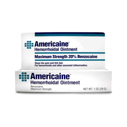 Americaine Hemorrhoidal Ointment Maximum Strength 20% Benzocaine 1 oz (Pack of 2) - dailyvitalstore