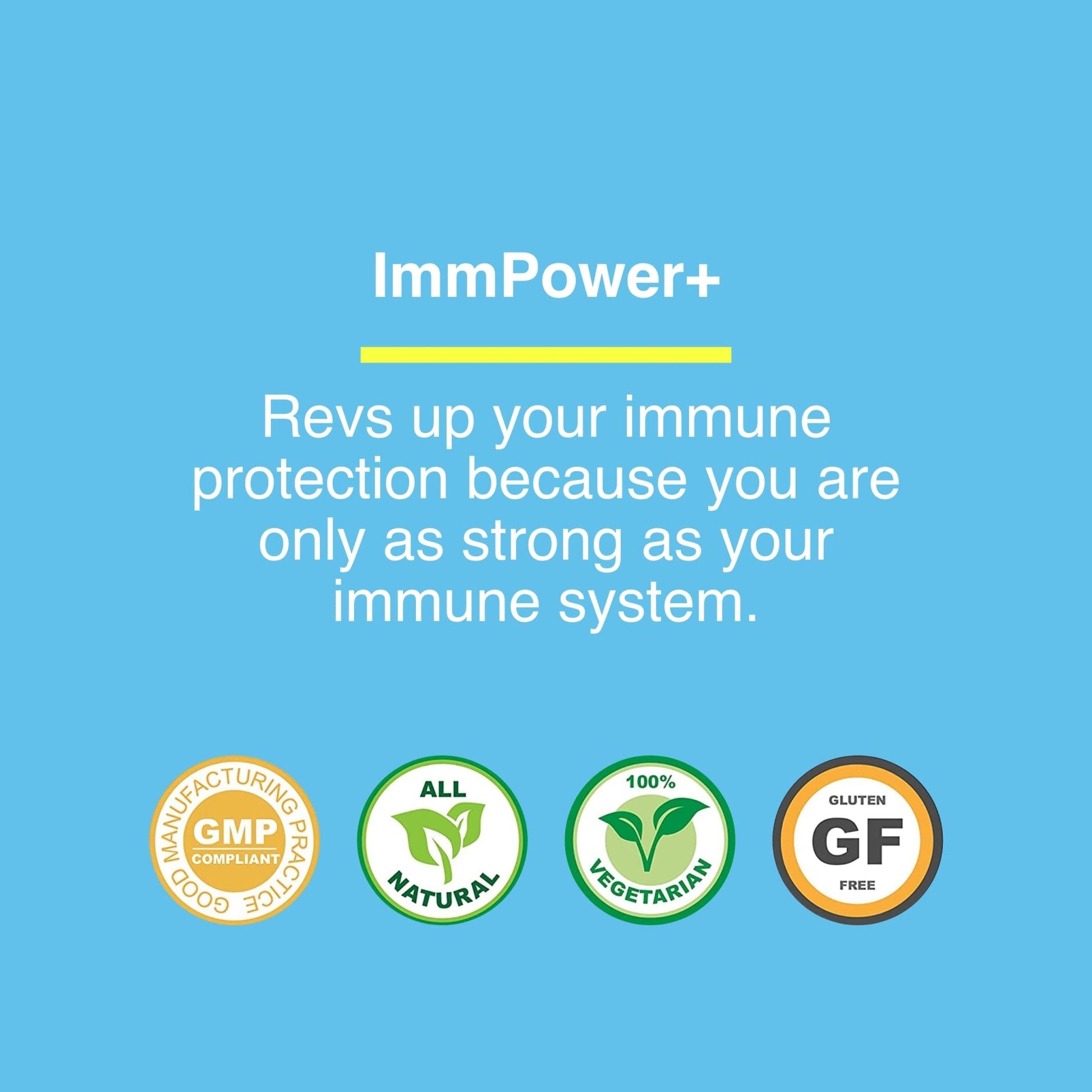 American BioSciences ImmPower Plus, AHCC & Fermented Wheat Germ Extract Herbal Supplement, 550mg per Capsule for Immune Support, Maintains Natural Killer Cell Activity, Pack of 1, 60 Veggie Capsules - dailyvitalstore