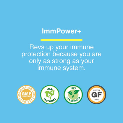 American BioSciences ImmPower Plus, AHCC & Fermented Wheat Germ Extract Herbal Supplement, 550mg per Capsule for Immune Support, Maintains Natural Killer Cell Activity, Pack of 1, 60 Veggie Capsules - dailyvitalstore