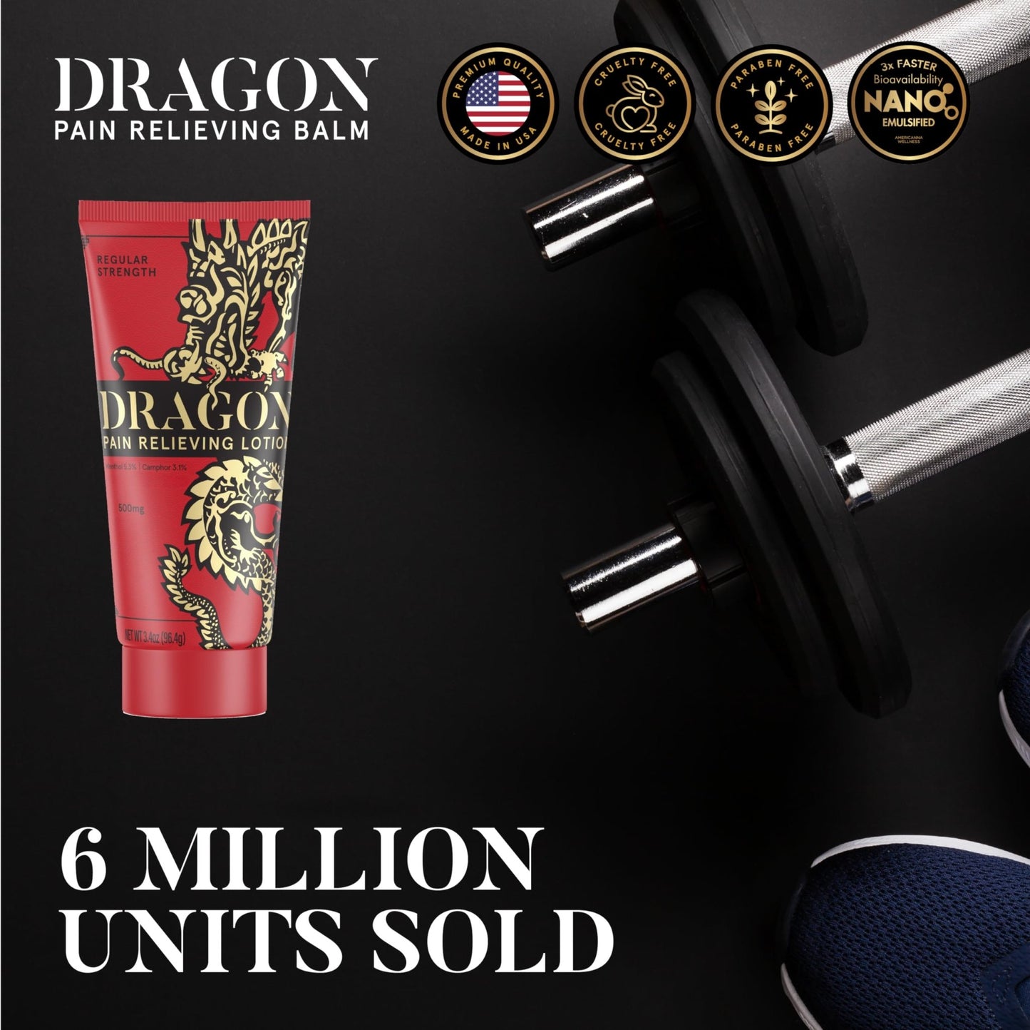Americanna Wellness Dragon Lotion 3.4oz Regular Red - dailyvitalstore