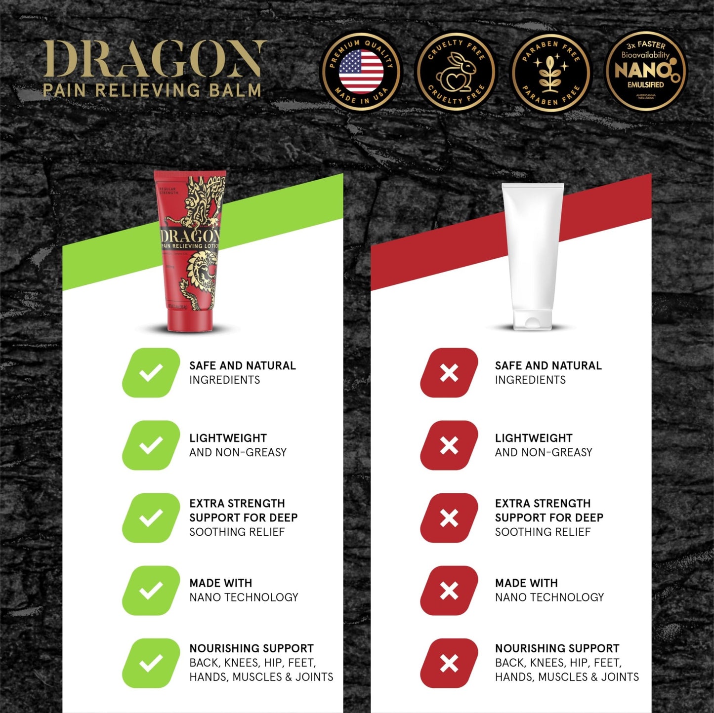 Americanna Wellness Dragon Lotion 3.4oz Regular Red - dailyvitalstore