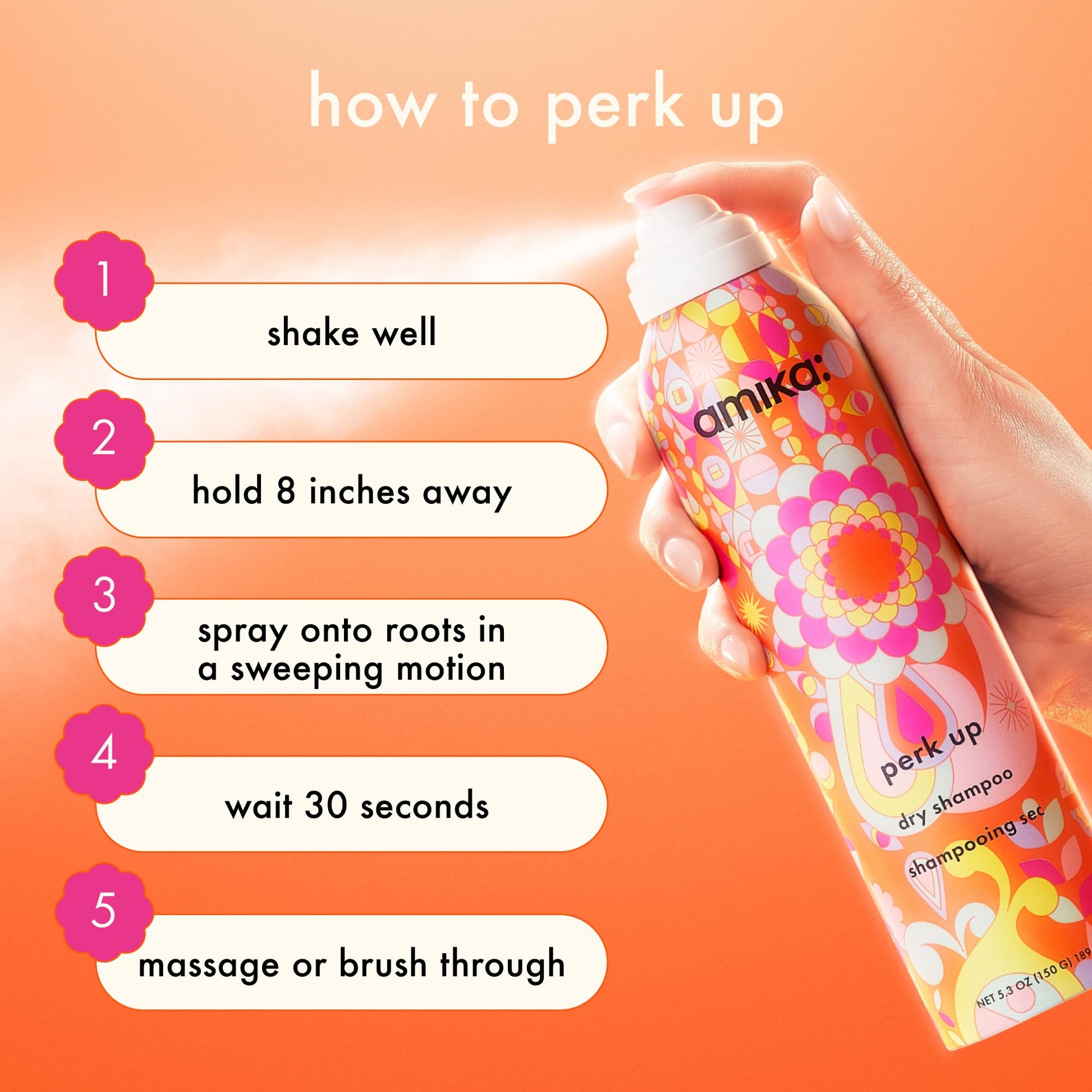amika Perk Up Dry Shampoo, 5.3 oz. (Pack of 1) - dailyvitalstore