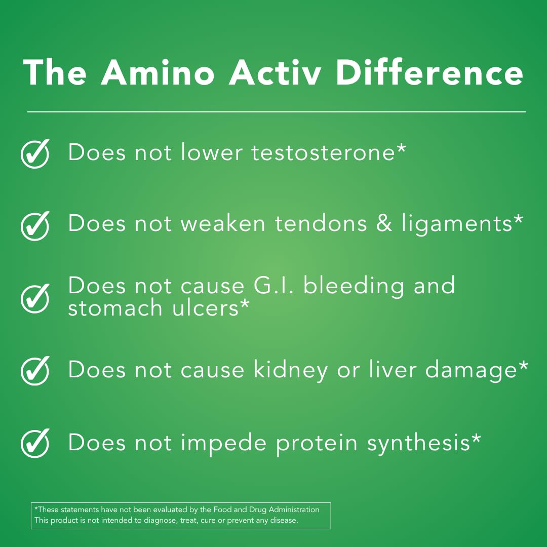 Amino Activ - Fast Holistic Support for Pain & Inflammation Caused by Activity/Exercise (180 Capsules) - dailyvitalstore