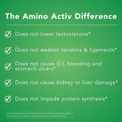 Amino Activ - Fast Holistic Support for Pain & Inflammation Caused by Activity/Exercise (180 Capsules) - dailyvitalstore