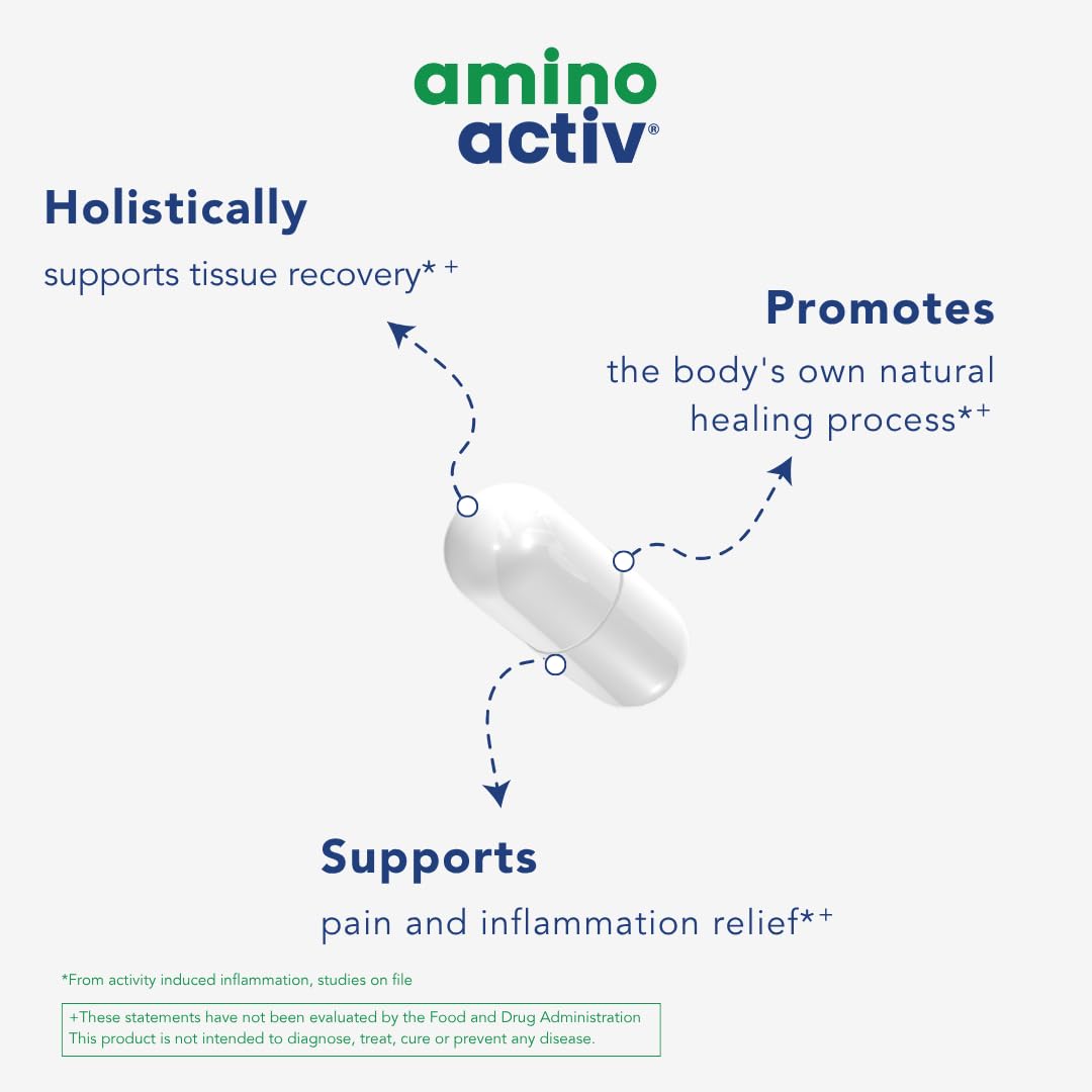 Amino Activ - Fast Holistic Support for Pain & Inflammation Caused by Activity/Exercise (180 Capsules) - dailyvitalstore