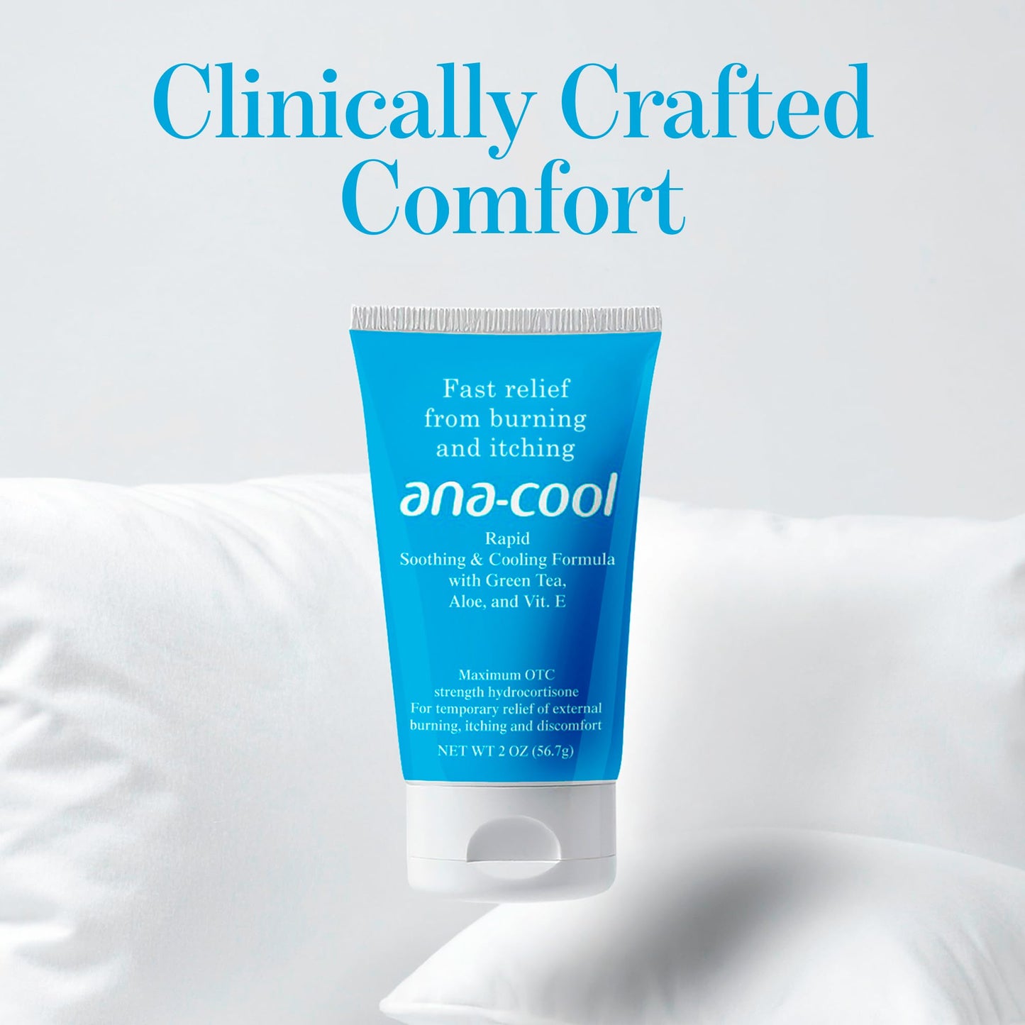 Ana-Cool Herbal Hemorrhoid Relief Cream - Fast Soothing for Bug Bites, Rashes, Irritations & More - 1% Hydrocortisone with Witch Hazel, Aloe & Vitamin E - Physician-Developed, 2 oz Tube - dailyvitalstore