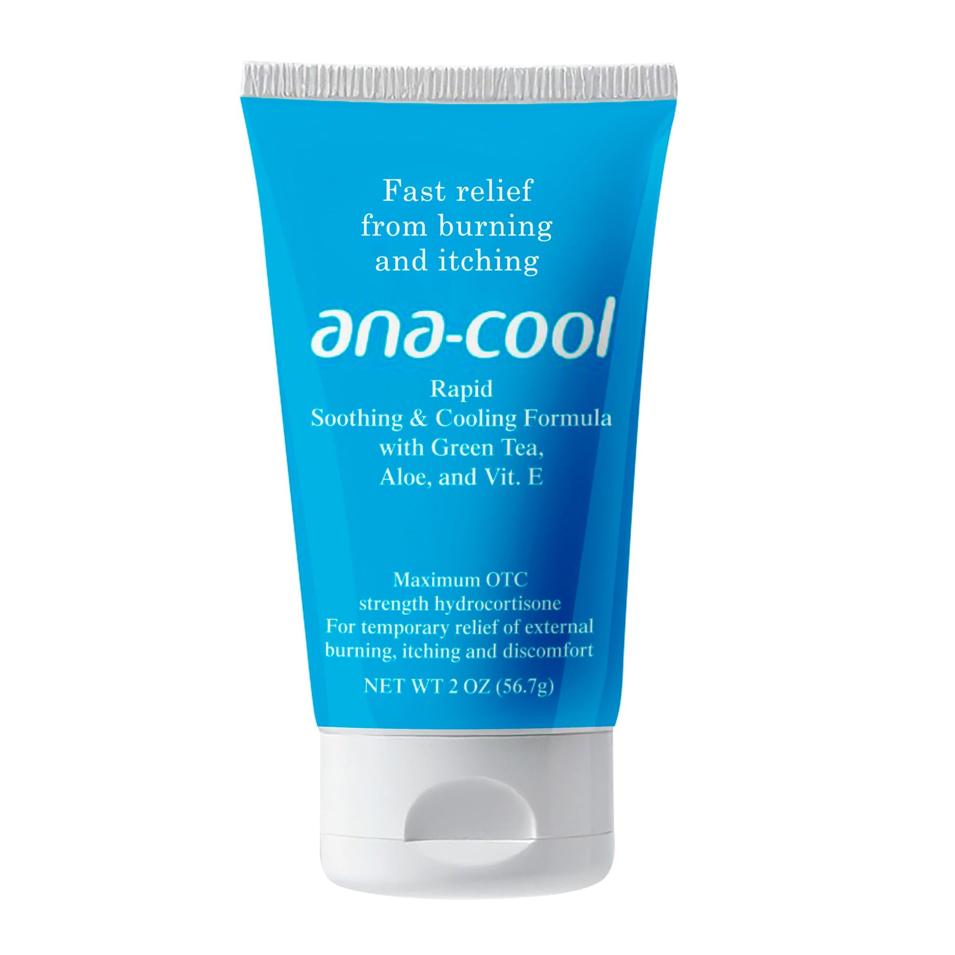 Ana-Cool Herbal Hemorrhoid Relief Cream - Fast Soothing for Bug Bites, Rashes, Irritations & More - 1% Hydrocortisone with Witch Hazel, Aloe & Vitamin E - Physician-Developed, 2 oz Tube - dailyvitalstore