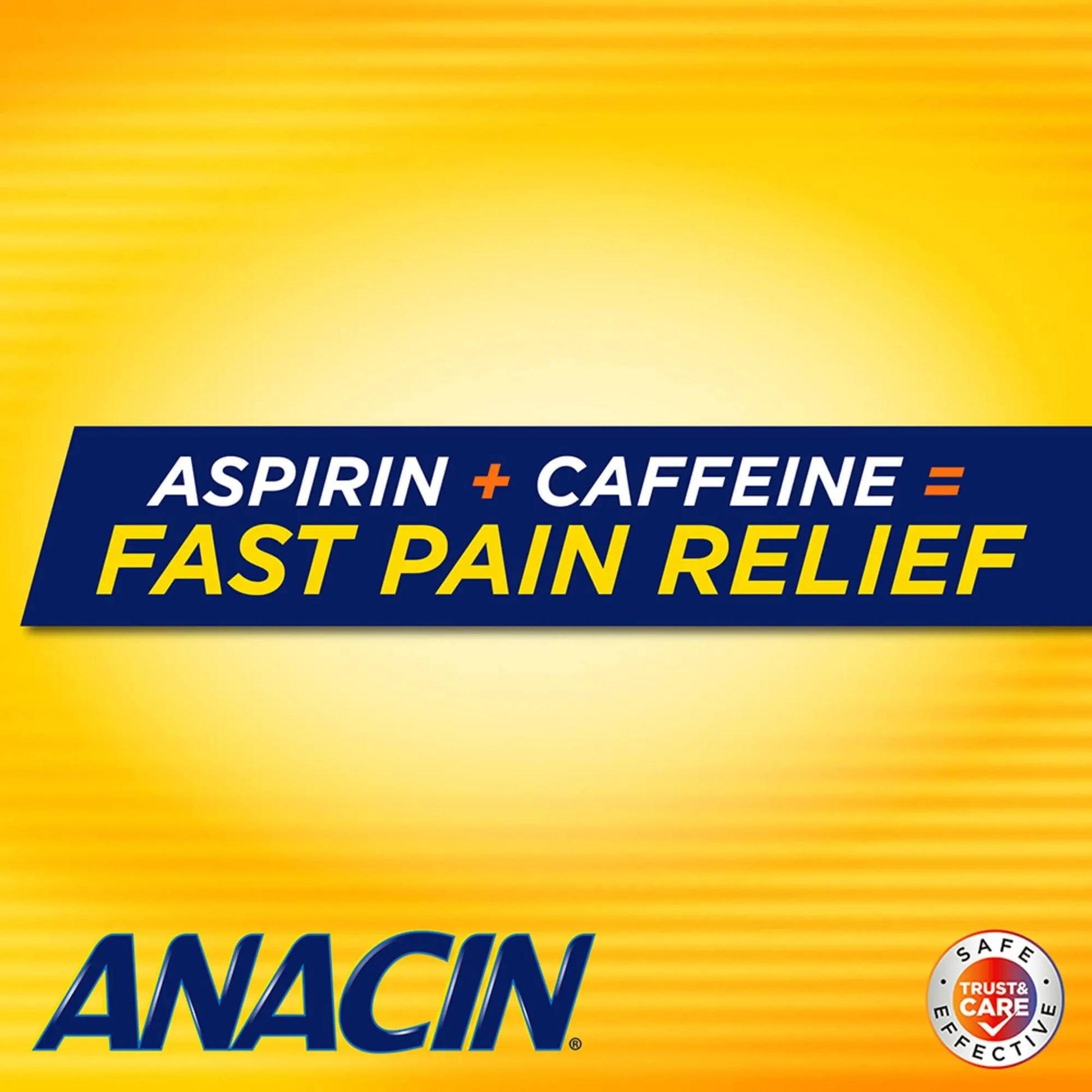 Anacin Aspirin & Caffeine Fast Pain Relief, Eases Minor Aches and Pains Due to Headache, Muscle Aches & Arthritis, 300 Count - dailyvitalstore
