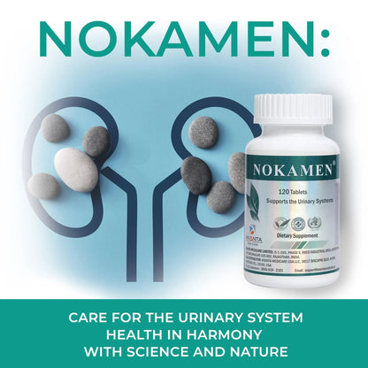 Ananta Medicare USA NOKAMEN – Kidney & Urinary Tract Support Herbal Formula, 120 Tabs - dailyvitalstore