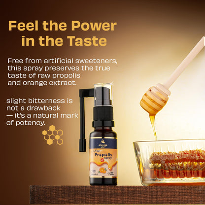 Anatolia Life Bee Propolis Spray + Vitamin C – Alcohol-Free, Natural Orange Flavor, 100% Pure Bee Propolis Extract, Antioxidant Support, Gentle Throat Comfort – 20 ml (~160 Sprays) - dailyvitalstore