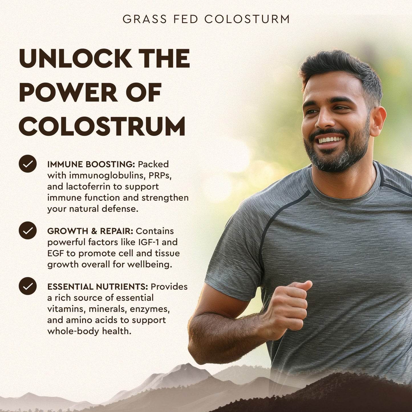 Ancestral Supplements Grass Fed Beef Colostrum Supplement, 3000 mg, Offers Immune Support and Promotes Gut Health, Athletic Performance, Healthy Iron Levels - dailyvitalstore