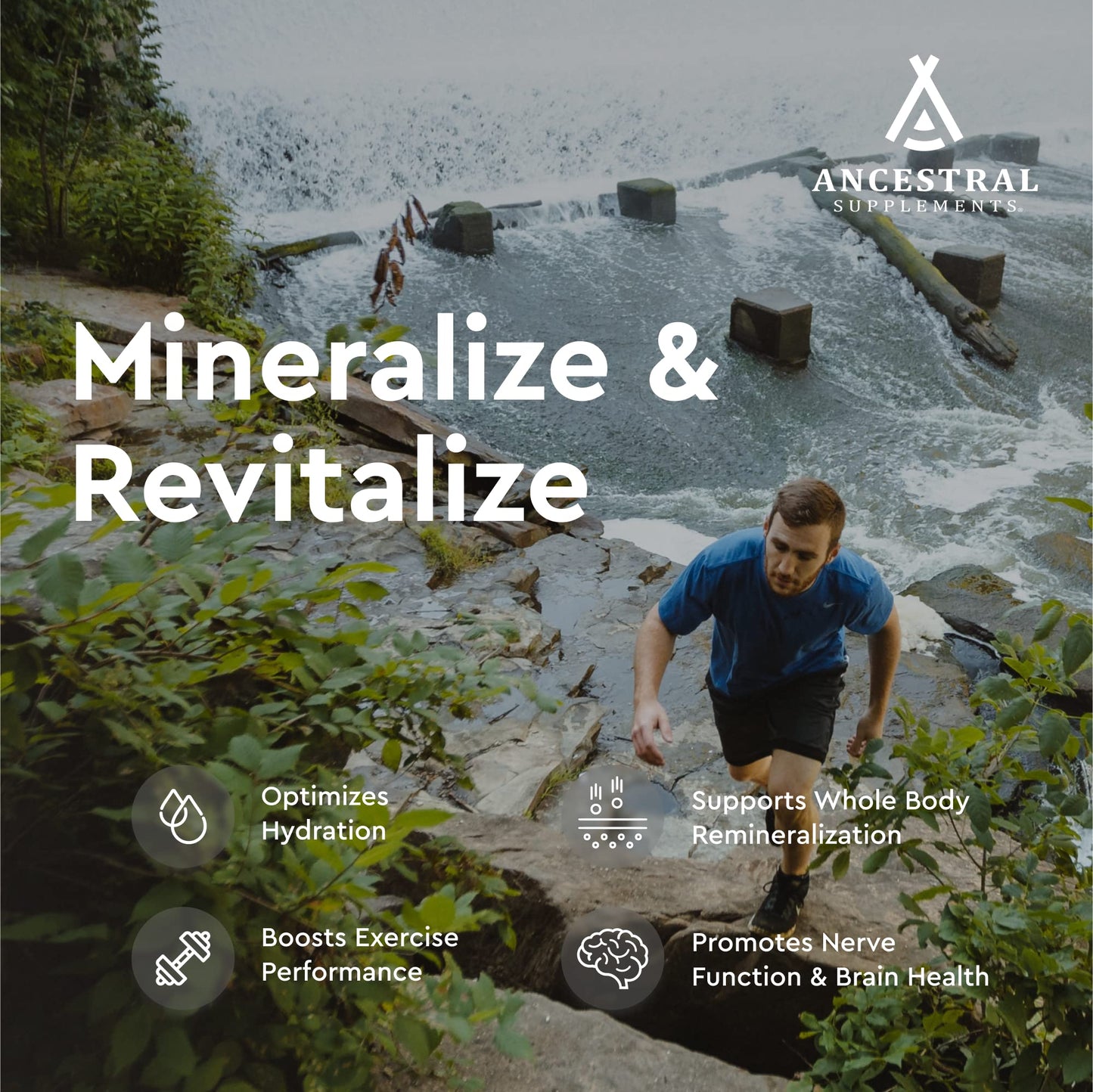 Ancestral Supplements Minerals & Electrolytes with Magnesium, Potassium, Sodium, Supports Optimal Hydration, Immune Health, Athletic Performance, - dailyvitalstore