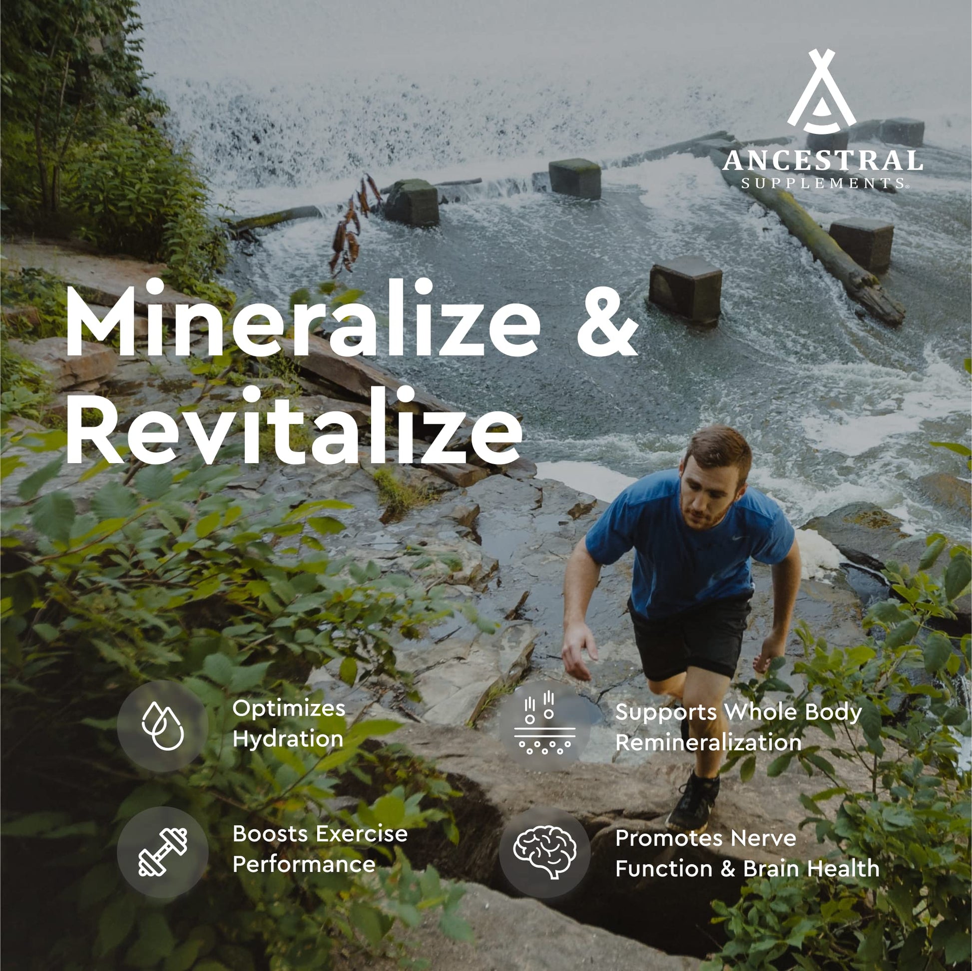 Ancestral Supplements Minerals & Electrolytes with Magnesium, Potassium, Sodium, Supports Optimal Hydration, Immune Health, Athletic Performance, - dailyvitalstore
