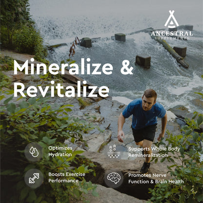 Ancestral Supplements Minerals & Electrolytes with Magnesium, Potassium, Sodium, Supports Optimal Hydration, Immune Health, Athletic Performance, - dailyvitalstore