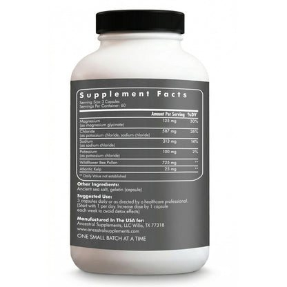 Ancestral Supplements Minerals & Electrolytes with Magnesium, Potassium, Sodium, Supports Optimal Hydration, Immune Health, Athletic Performance, - dailyvitalstore