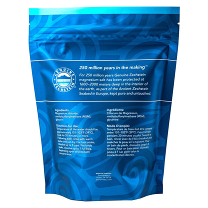 Ancient Minerals Magnesium Bath Flakes Ultra with OptiMSM – Pure Zechstein Magnesium Chloride and Organic Sulfur Bath Salts, - dailyvitalstore