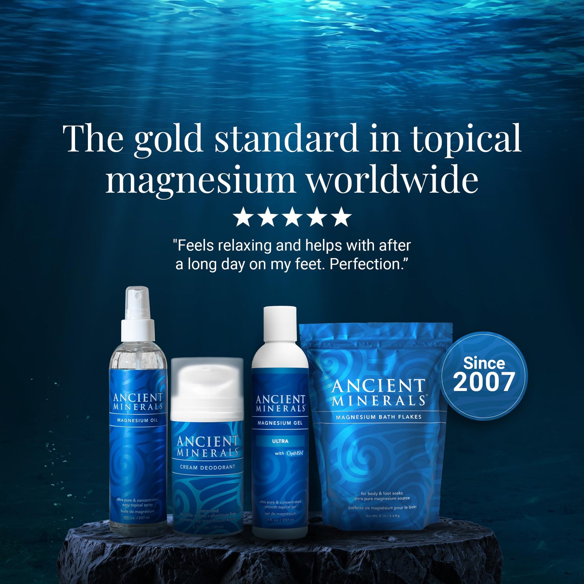 Ancient Minerals Magnesium Gel Ultra with OptiMSM and Aloe Vera - Topical Magnesium Gel Formula with MSM Best Used for Massage and Topical Application (8oz) - dailyvitalstore