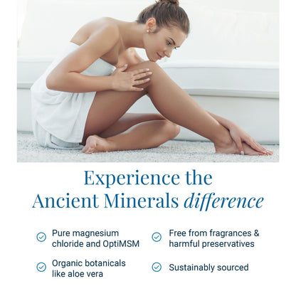 Ancient Minerals Magnesium Gel Ultra with OptiMSM and Aloe Vera - Topical Magnesium Gel Formula with MSM Best Used for Massage and Topical Application (8oz) - dailyvitalstore