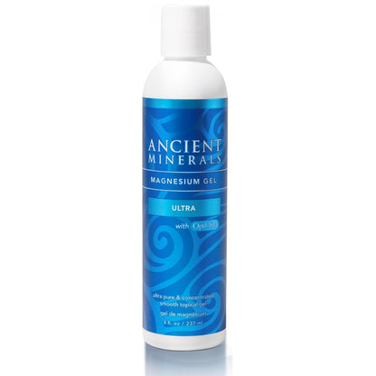 Ancient Minerals Magnesium Gel Ultra with OptiMSM and Aloe Vera - Topical Magnesium Gel Formula with MSM Best Used for Massage and Topical Application (8oz) - dailyvitalstore
