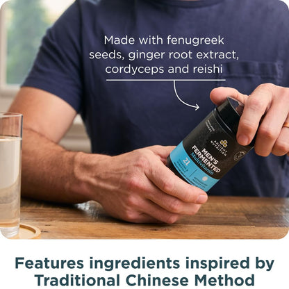 Ancient Nutrition Multivitamin for Men, Men's Fermented Multivitamin with Methylated Vitamin A, C, D, E, K, Zinc & Magnesium, Immune Support, Vegan, 60 Ct - dailyvitalstore