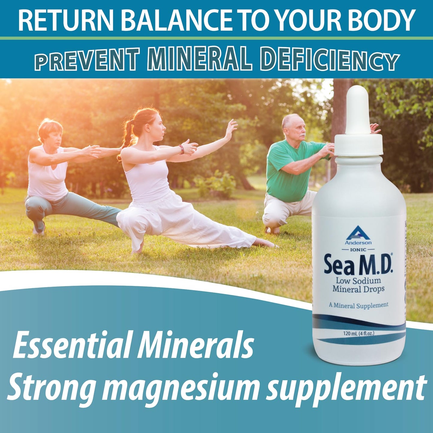 Anderson Sea M.D. Concentrated Trace Mineral Drops, 79 Trace Minerals with Magnesium, Sodium and Chloride Electrolytes - Supports Hydration, Energy - dailyvitalstore
