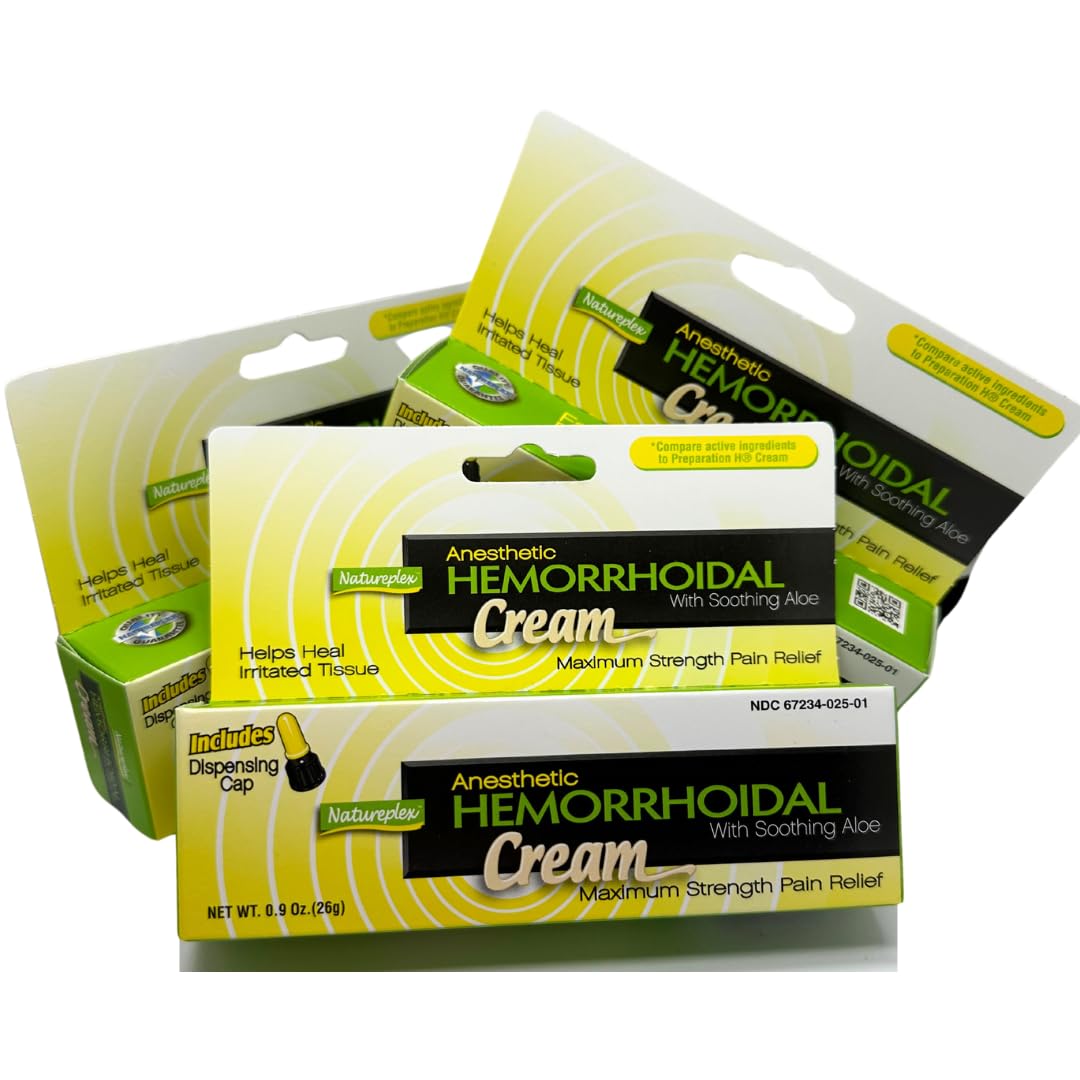 Anesthetic Hemorrhoidal Cream with Soothing Aloe Cream 3 Pack - dailyvitalstore