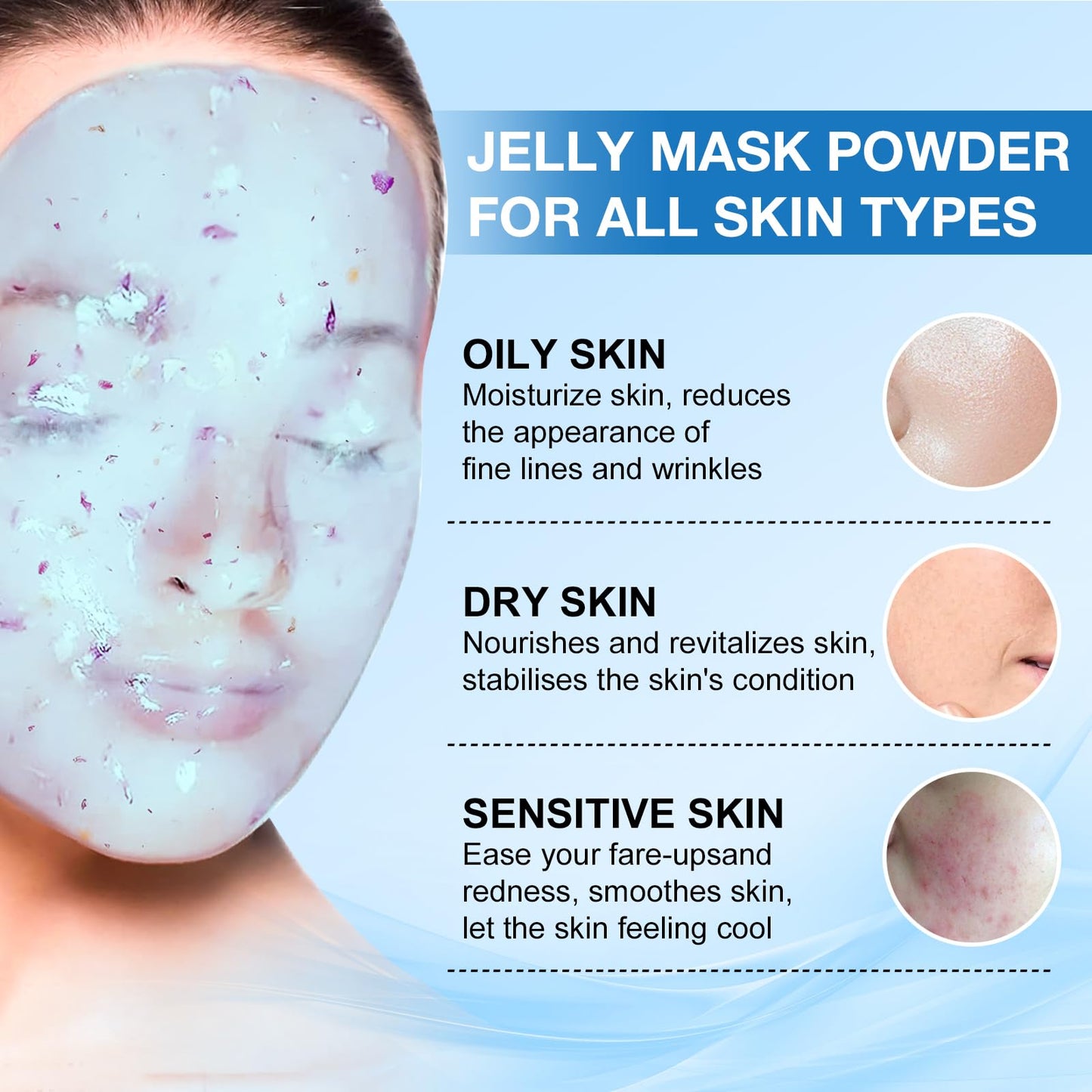 Angeland Jelly Mask for Facials Professional, Hydrating & Moisturizing Peel-Off Natural Gel Face Mask SkinCare, Professional Spa Use Jelly Face Masks, - dailyvitalstore